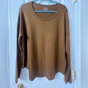 NWOT Time and Tru Mustard top/sweater Large